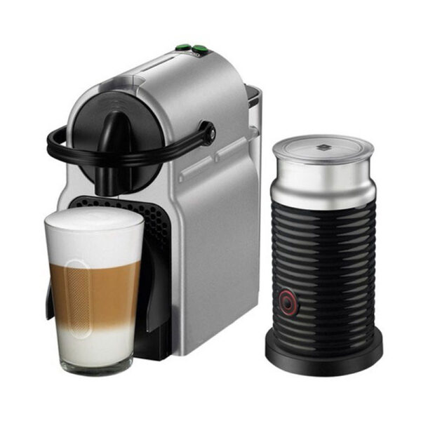 Nespresso Inissia Machines Sliver With Aero Black Range Black