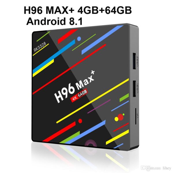 H96 Pro Max Plus 4GB/64GB Android 8.1 KODI 4K TV Box 2.4G/5G WiFi LAN USB3.0 HDMI