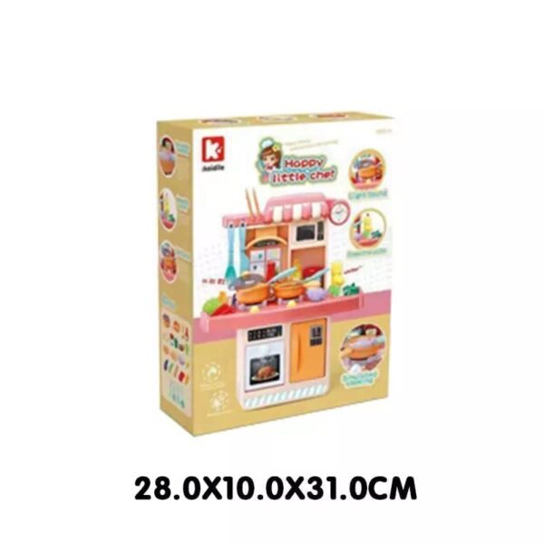 Nano Classic Pretend Play Mini Plastic Kids Kitchen set Cooking Toys with Sounds & Light & Water Funtion - Image 3