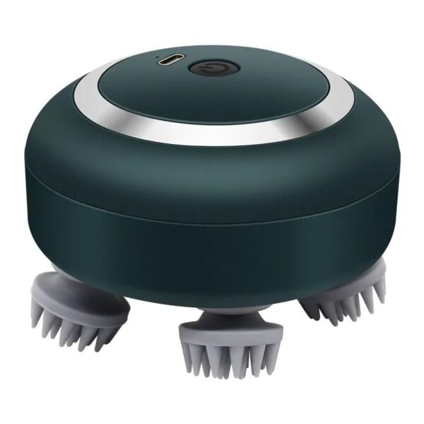 Neo Classic Electric Vibrating Hand Held Electric Octopus Head Scalp Massage Stimulator Brash Head Massager Machine- Green