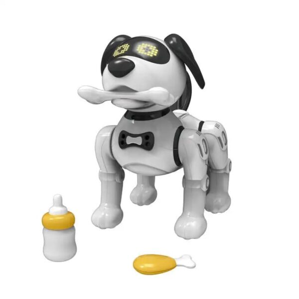 Neo Classic RC Robot Dog Infrared Remote Control Intelligent voice Command Robotic Dog - White - Image 5