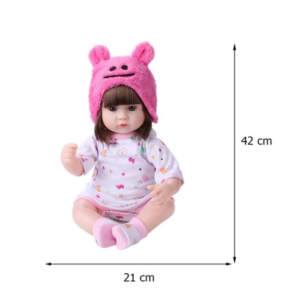 Nano Classic 16 inch 42cm Reborn Baby Doll Soft Cotton body Silicone Newborn real like Baby Doll Girl Toy Gift Dolls-pink - Image 3