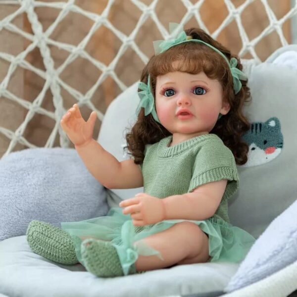 Nano Classic 22inch 55Cm Full Body Soft Silicone Vinyl Reborn Toddler Girl baby Doll Betty 3D Skin Visible Veins Hand Rooted Hair Gifts For Children - Image 2