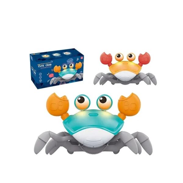 Neo Classic Children Musical Rechargeable Sensor Dancing Walking Crawling Crab Toy For Kids and Baby (Blue)