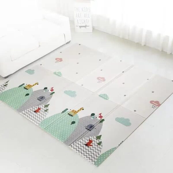 Neo Classic Foldable Baby Play Mat, Waterproof Non-Toxic, Extra Soft and Thick Foam Crawling Play Mat, Double-Sided and Reversible Large Mat for Infants, Toddlers and Kids 180cm*200cm*1cm (Off White)