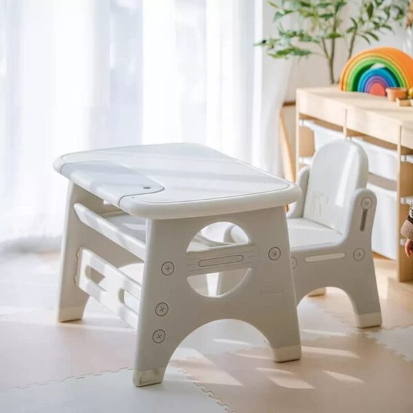 Neo Classic Kids Desk Table Children Furniture Study Tables and Chair Set - White