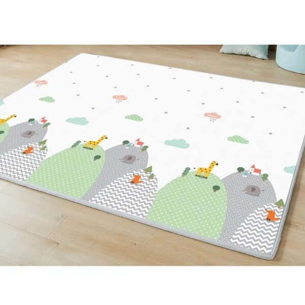 Neo Classic Foldable Baby Play Mat, Waterproof Non-Toxic, Extra Soft and Thick Foam Crawling Play Mat, Double-Sided and Reversible Large Mat for Infants, Toddlers and Kids 180cm*200cm*1cm (Off White) - Image 2