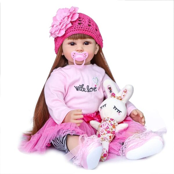 Nano Classic 22 inch 55cm Reborn Baby Doll Full body Silicone vinyl Doll Newborn real like Baby Doll Girl Toy Gift Dolls D