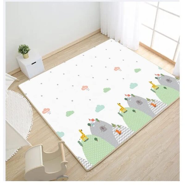 Neo Classic Foldable Baby Play Mat, Waterproof Non-Toxic, Extra Soft and Thick Foam Crawling Play Mat, Double-Sided and Reversible Large Mat for Infants, Toddlers and Kids 180cm*200cm*1cm (Off White) - Image 4