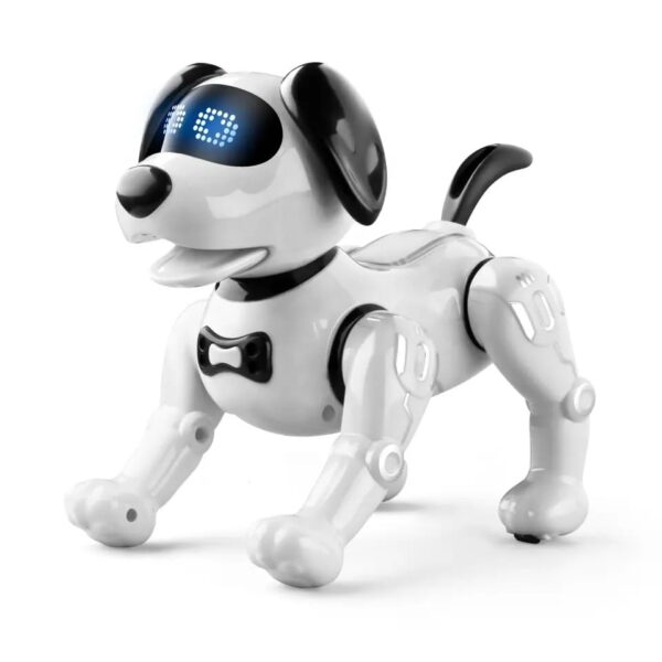 Neo Classic RC Robot Dog Infrared Remote Control Intelligent voice Command Robotic Dog - White