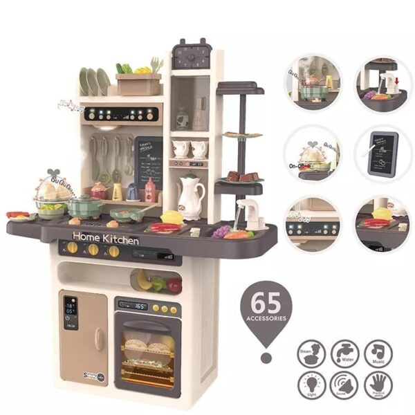 Nano Classic Kids Kitchen Set -93.5 cm tall Pretend Play House Children Toy 65 Pcs Kitchen Set Toy For Girls by nano Classic - Image 2