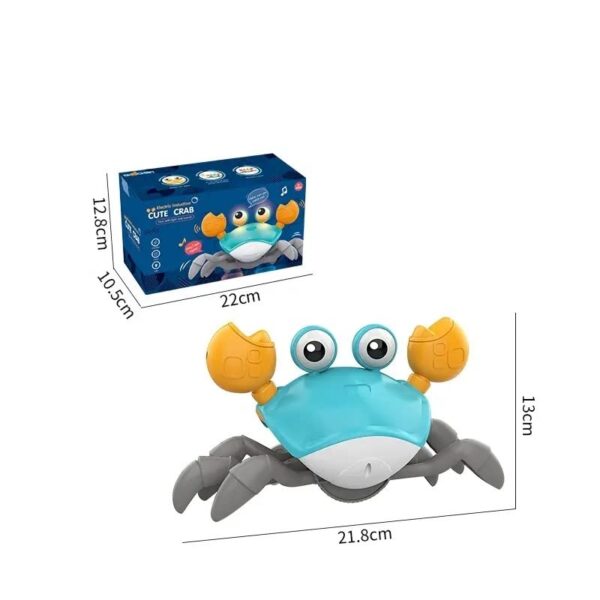 Neo Classic Children Musical Rechargeable Sensor Dancing Walking Crawling Crab Toy For Kids and Baby (Blue) - Image 2