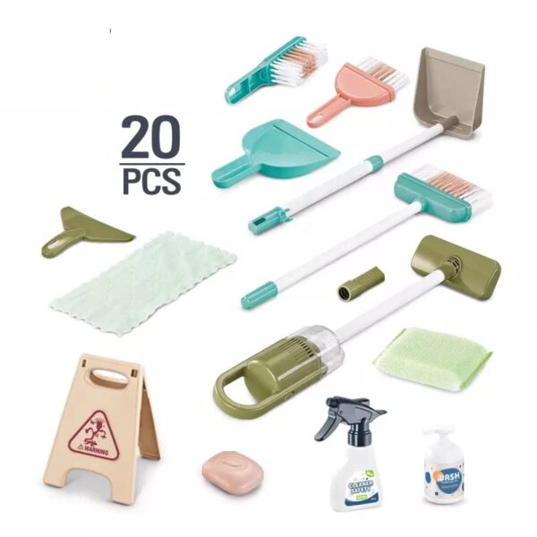 Nano Classic Kids Cleaning Set, Baby pretend play 20 pcs Kit - A model - Image 3