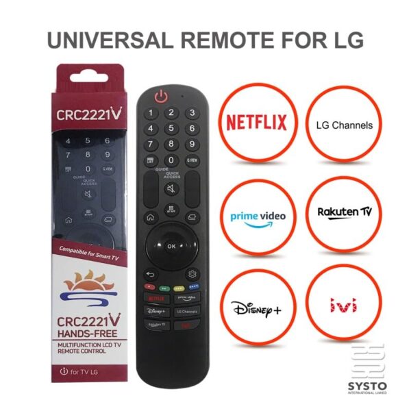 Neo Classic Replacement Remote Control CRC2221V for LG TV - Image 3