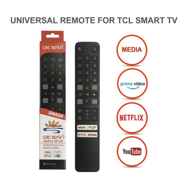 Neo Classic Replacement Remote Control CRC901V for TCL Smart TV - Image 2