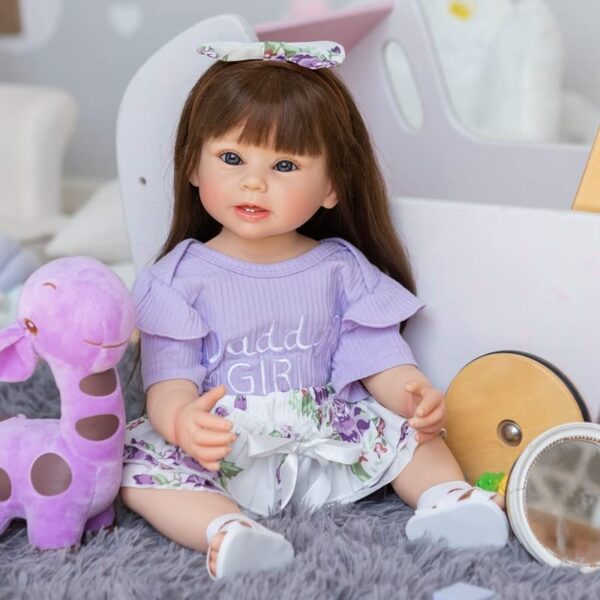 Nano Classic 22 inch 55Cm Reborn Baby Doll Soft Full body Silicone Newborn real like Baby Doll Girl Toy Gift Dolls EE - Image 4