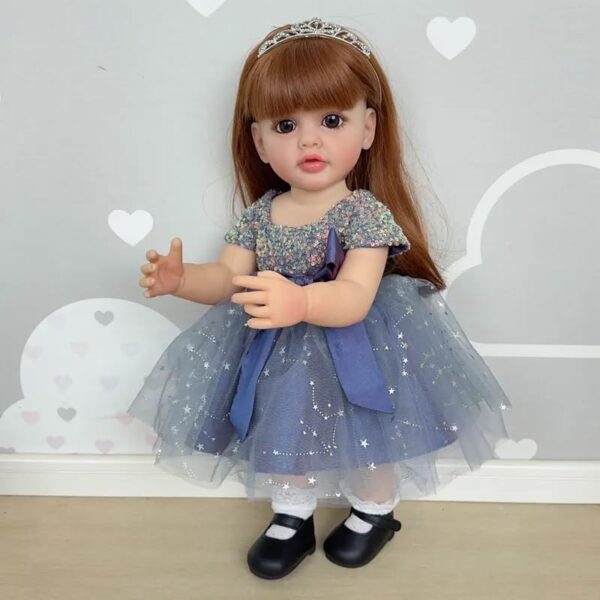 Nano Classic 22 inch 55 Cm Reborn Baby Doll Soft Full body Silicone Newborn real like Baby Doll Girl Toy Gift Doll (prince Dress) - Image 4