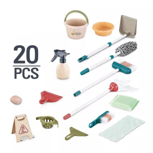 Nano Classic Kids Cleaning Set, Baby pretend play 20 pcs Kit - B model - Image 2