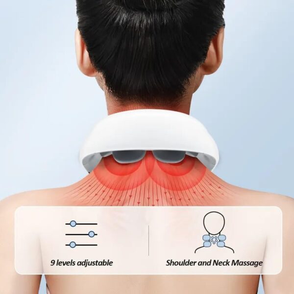 Neo Classic shoulder Massage Back Pain Relief Heating Vibration Pulse Massager Electric Smart Neck Massager - Image 3