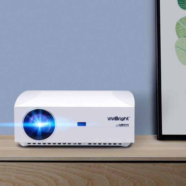 VIVIBRIGHT F30 LCD Projector Home Entertainment Commercial FHD 1920 x 1080P 4200 Lumens - White - Image 2