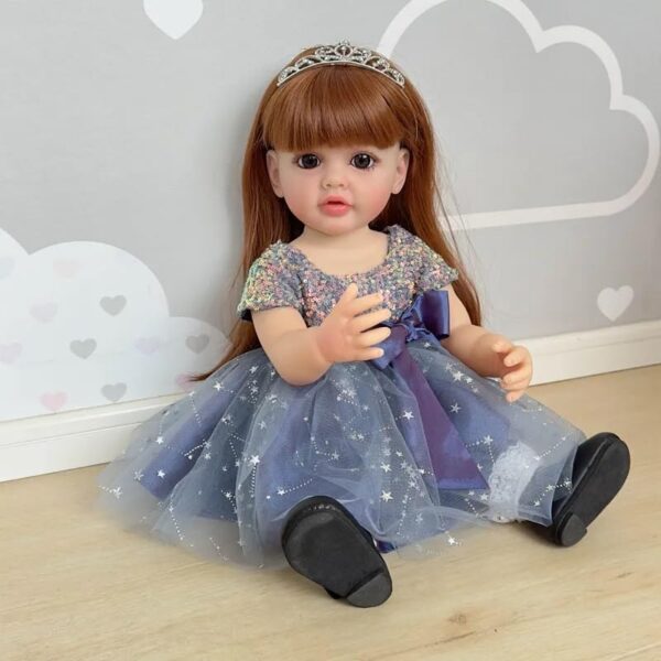 Nano Classic 22 inch 55 Cm Reborn Baby Doll Soft Full body Silicone Newborn real like Baby Doll Girl Toy Gift Doll (prince Dress)