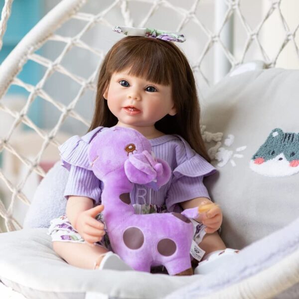 Nano Classic 22 inch 55Cm Reborn Baby Doll Soft Full body Silicone Newborn real like Baby Doll Girl Toy Gift Dolls EE - Image 3