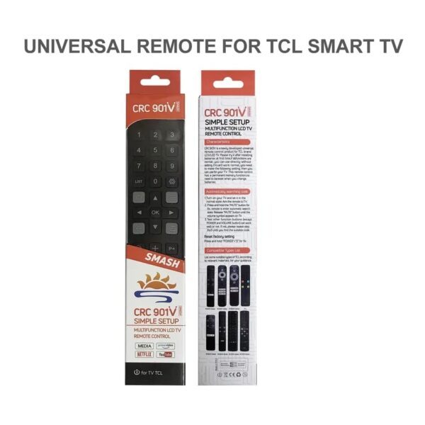 Neo Classic Replacement Remote Control CRC901V for TCL Smart TV - Image 3