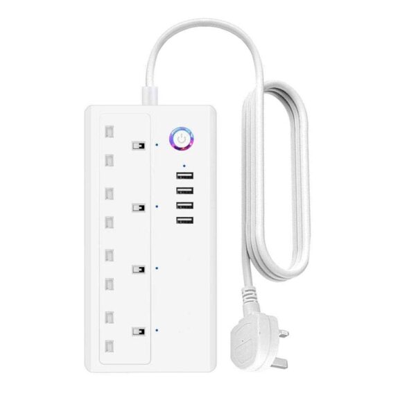 Smart Wifi Plug Extension iOS Android App Power Socket Strip with 4 USB 4 AC Plug Outlets