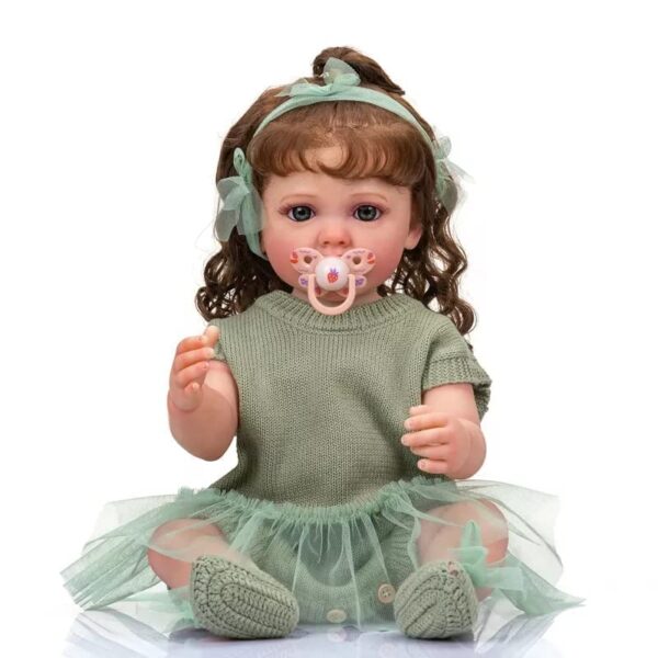 Nano Classic 22inch 55Cm Full Body Soft Silicone Vinyl Reborn Toddler Girl baby Doll Betty 3D Skin Visible Veins Hand Rooted Hair Gifts For Children - Image 5