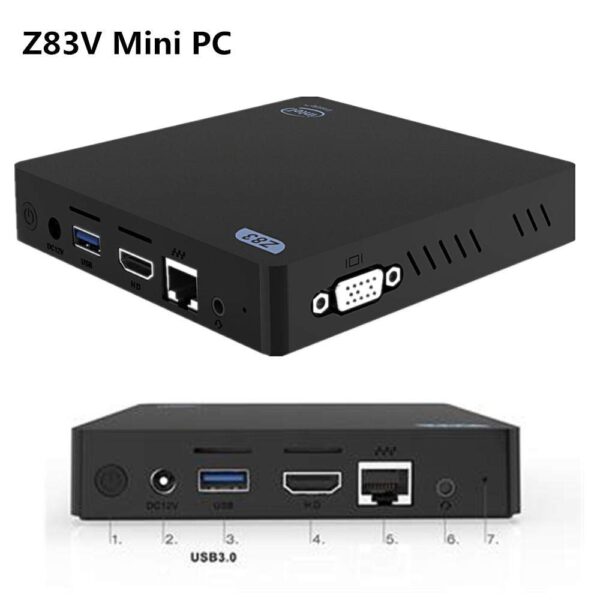 Beelink Z83V Licensed Windows 10 64Bit Intel Atom X5 Z8350 4K MINI PC 4GB/64GB 2.4G/5.8G WIFI Gigabit LAN Bluetooth HDMI USB3.0 - Image 3