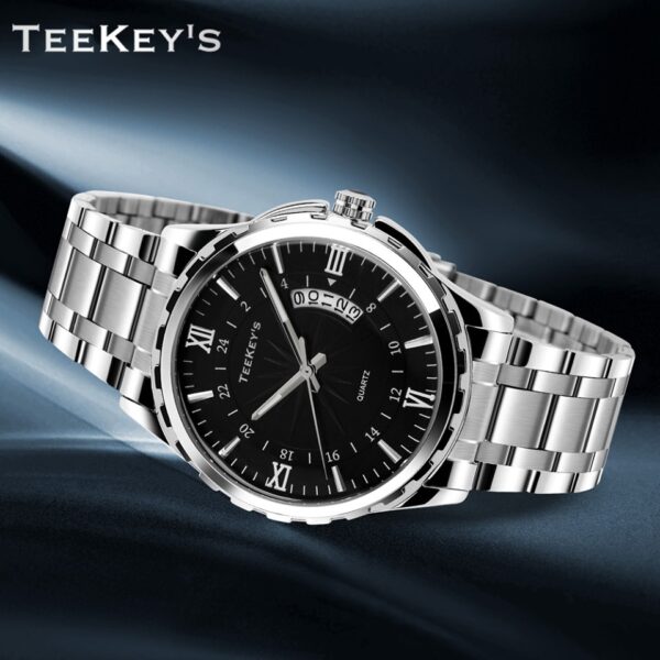 TEEKEYS TK9069 Luxury Brand Men Full Steel Wristwatches Dive 30M Fashion Sport Watch - Image 2