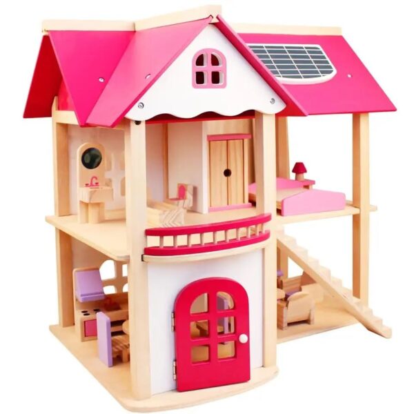 Neo Classic Kids Wooden Doll House Toy for Girls with 45cm Height (45 * 23 * 45cm)