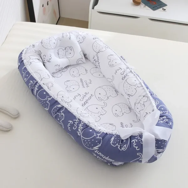 85*50cm Baby Nest Bed with Pillow Portable Crib Travel Bed Infant Toddler Cotton Cradle for Newborn Baby Bed Bassinet Bumper - Image 6