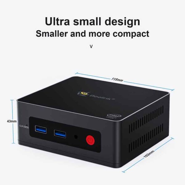 Beelink GKMini Windows Mini PC - Intel Celeron J4125 8GB RAM 256GB SSD - Image 3