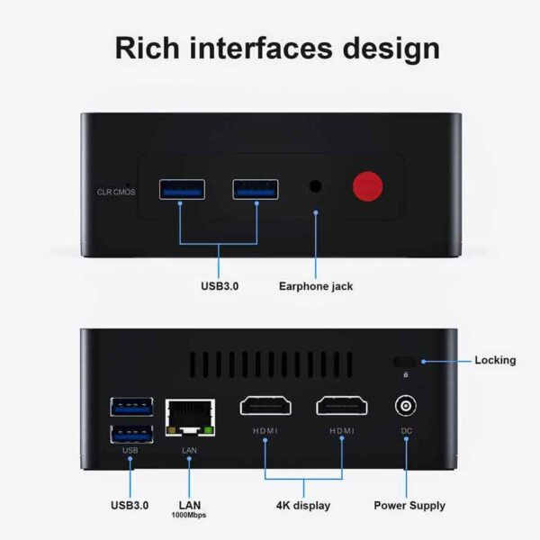 Beelink GKMini Windows Mini PC - Intel Celeron J4125 8GB RAM 256GB SSD - Image 2