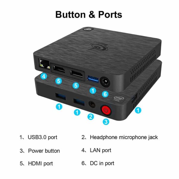 Beelink T4 Pro Windows Mini PC Intel Apollo Lake N3350 4GB 64GB - Image 2