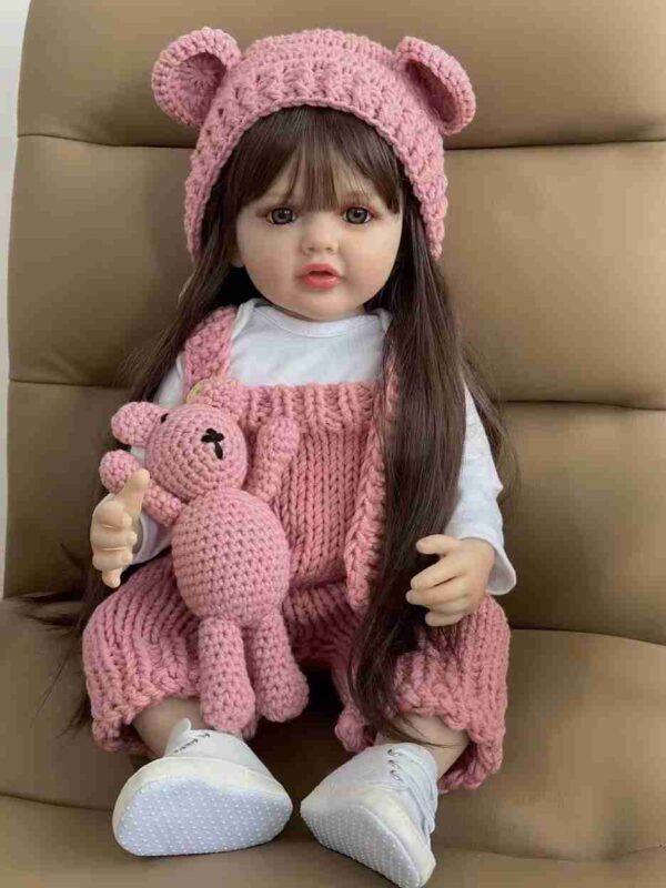 Betty Pink Reborn Baby Doll- 55cm Realistic Full Silicone Baby Doll - Image 2