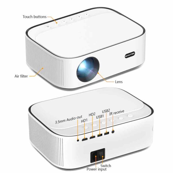 Byintek K45 Android Projector - 1080p Full HD Smart Auto Focus Home Theater Projector - Image 2