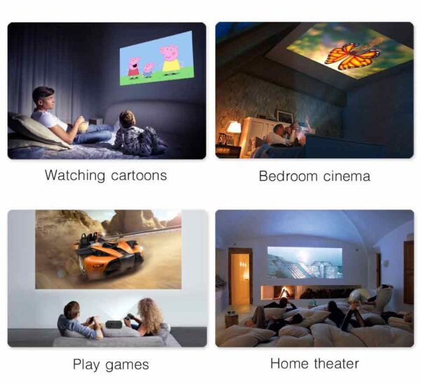 Byintek K8 Mini LED Projector - 720p HD Multimedia Home Theater Projector - Image 2