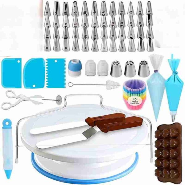 Cake Decoration Set - 150 Pcs Cake Decorating Tools with Turnable Stand