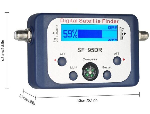 SF-95DR Meter Digital Satellite Finder Satlink Receptor TV Signal Finder - Image 3