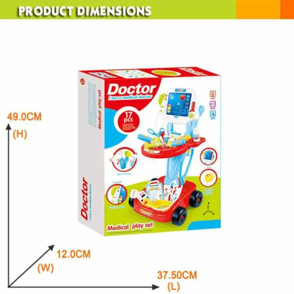 Medical Play Set Doctor Pretend Play Toy Kit - 660-46 - Image 3