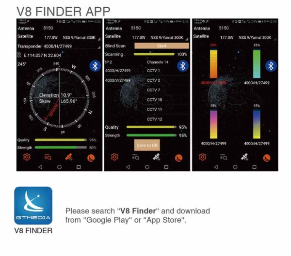 GTMEDIA V8 Finder BT03 Satellite Finder Meter DVB-S2 Finder - Image 3