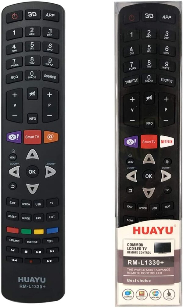 TCL TV Compatible Remote Control- Huayu RM-L1330 LCD/LED TV Remote Control - Image 3