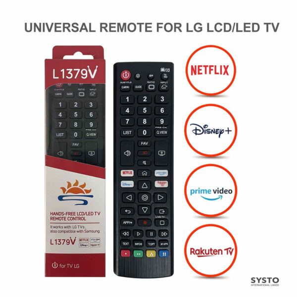 LG TV Compatible Remote - L1379 LCD LED TV Universal Remote Control- 2 Remotes