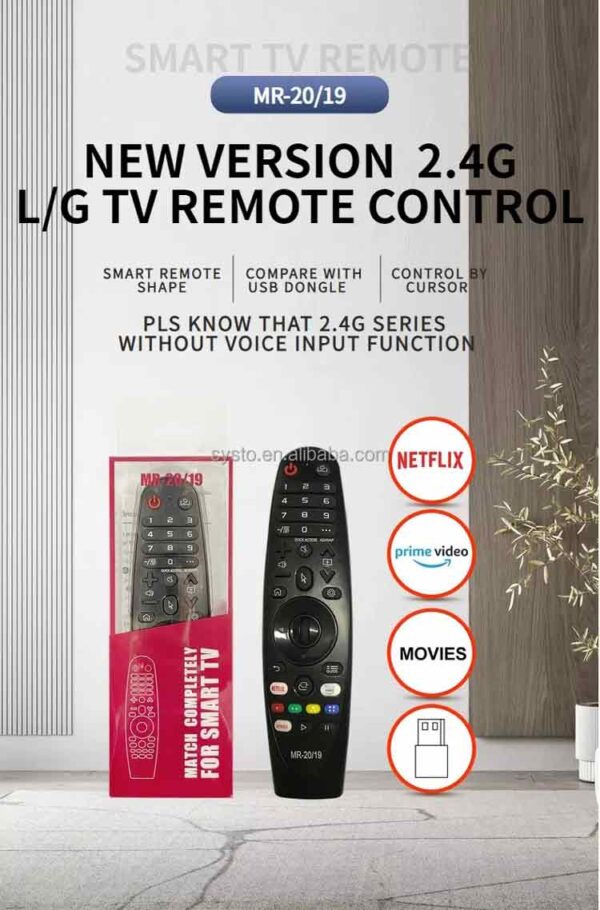 LG TV Compatible Remote - MR-20/19 Smart TV Remote Control - Image 2