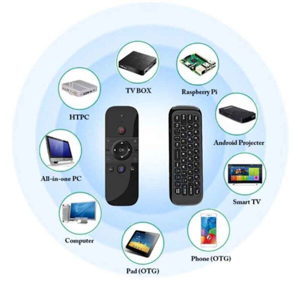 M8 Air Mouse Google Voice Remote Control 2.4G Mini Wireless Keyboard IR Learning Gyro - Image 2