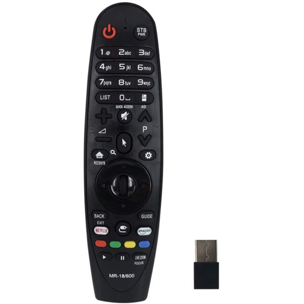 LG Smart TV Compatible Remote - MR-18/600 Replacement Magic Remote  – LED,LCD,Plasma – Compatible with MR18 MR600 MR650 - black