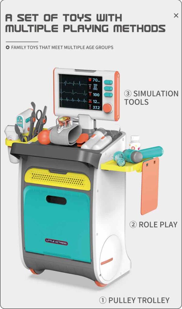 Medical Desk Simulated Clinic Pretend Play Toy Set YY6024 Doctor Kit - Image 2