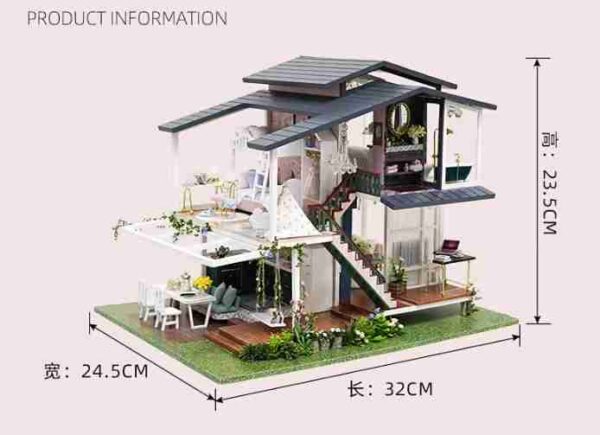 Monet Garden A081 DIY Miniature Doll House - Do It Yourself Craft Set Doll House - Image 2